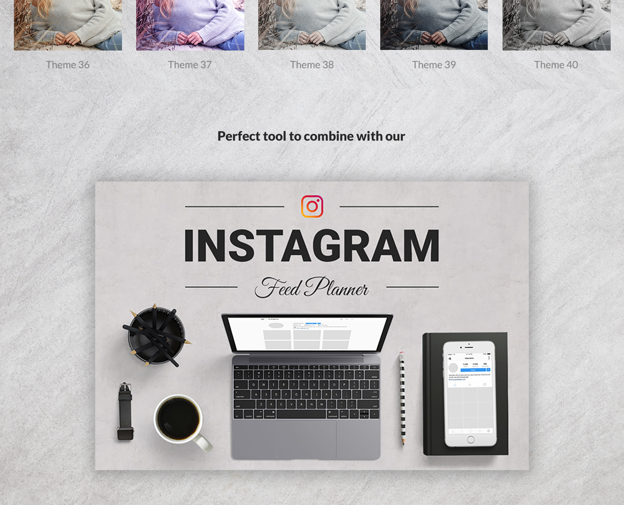 40个instagram主题为您打造完美图片.psd素材下载