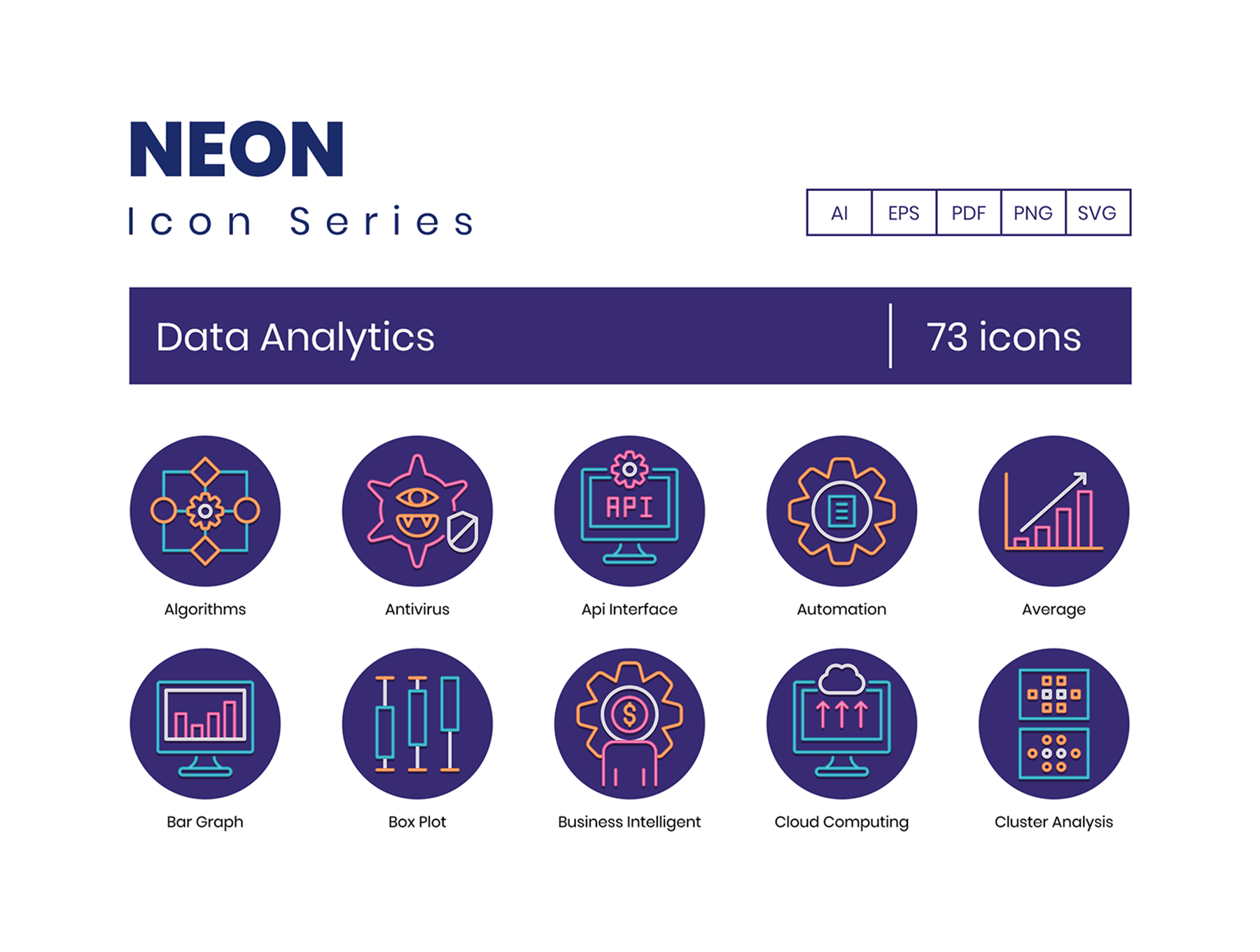 73个大数据分析图标集icon.psd&ai素材下载_ui社