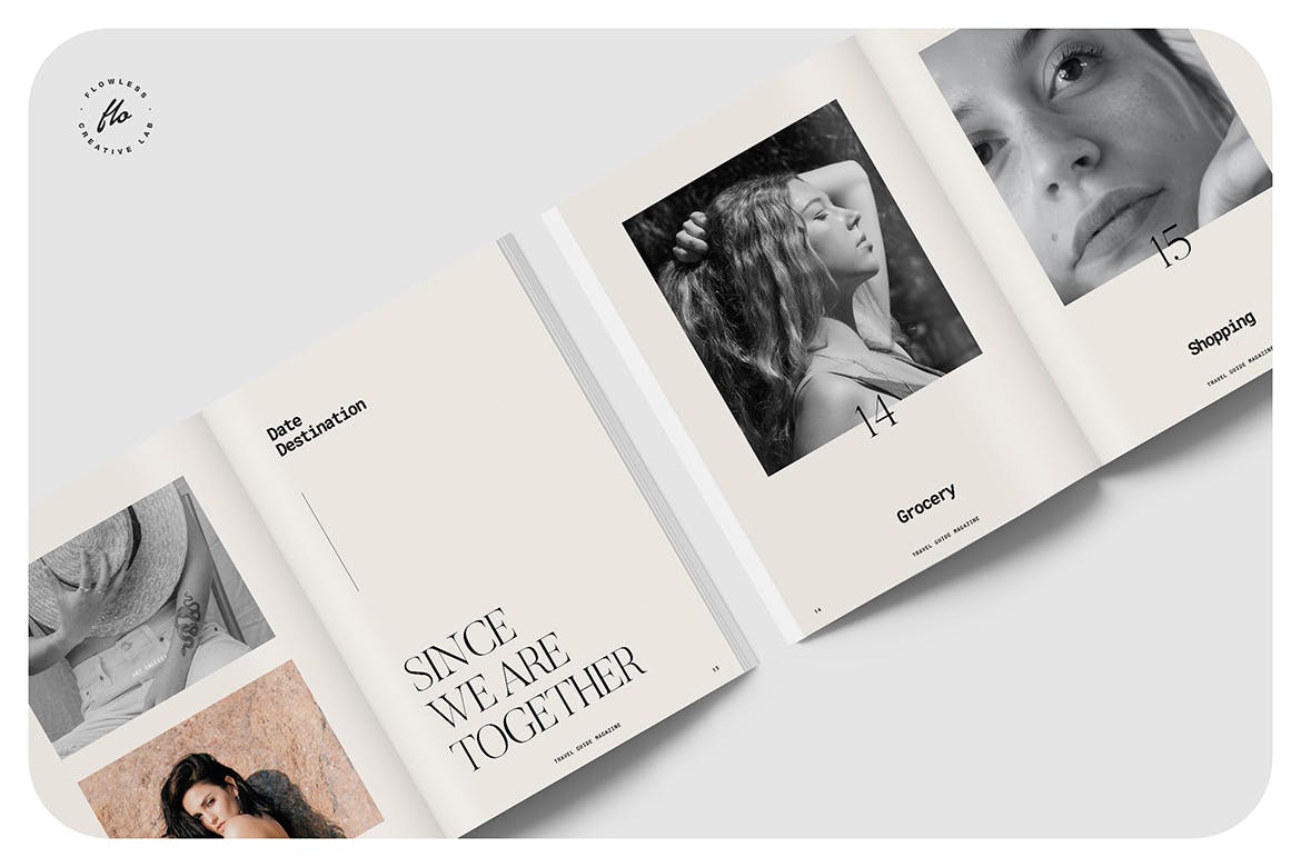 艺术复古的旅游指南杂志画册模板.indd素材下载