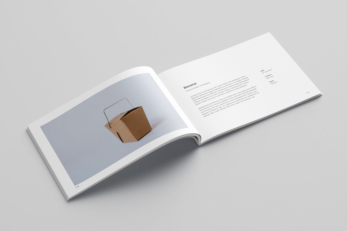 极简主义设计a4作品集杂志画册模板_ui社