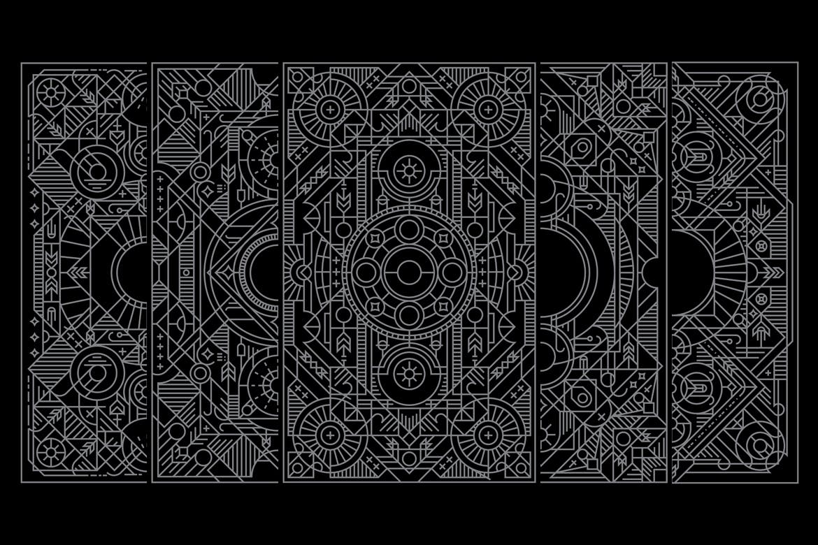 少见稀有的塔罗牌扑克牌抽象矢量背景底纹纹理集合-eps,jpg_ui社