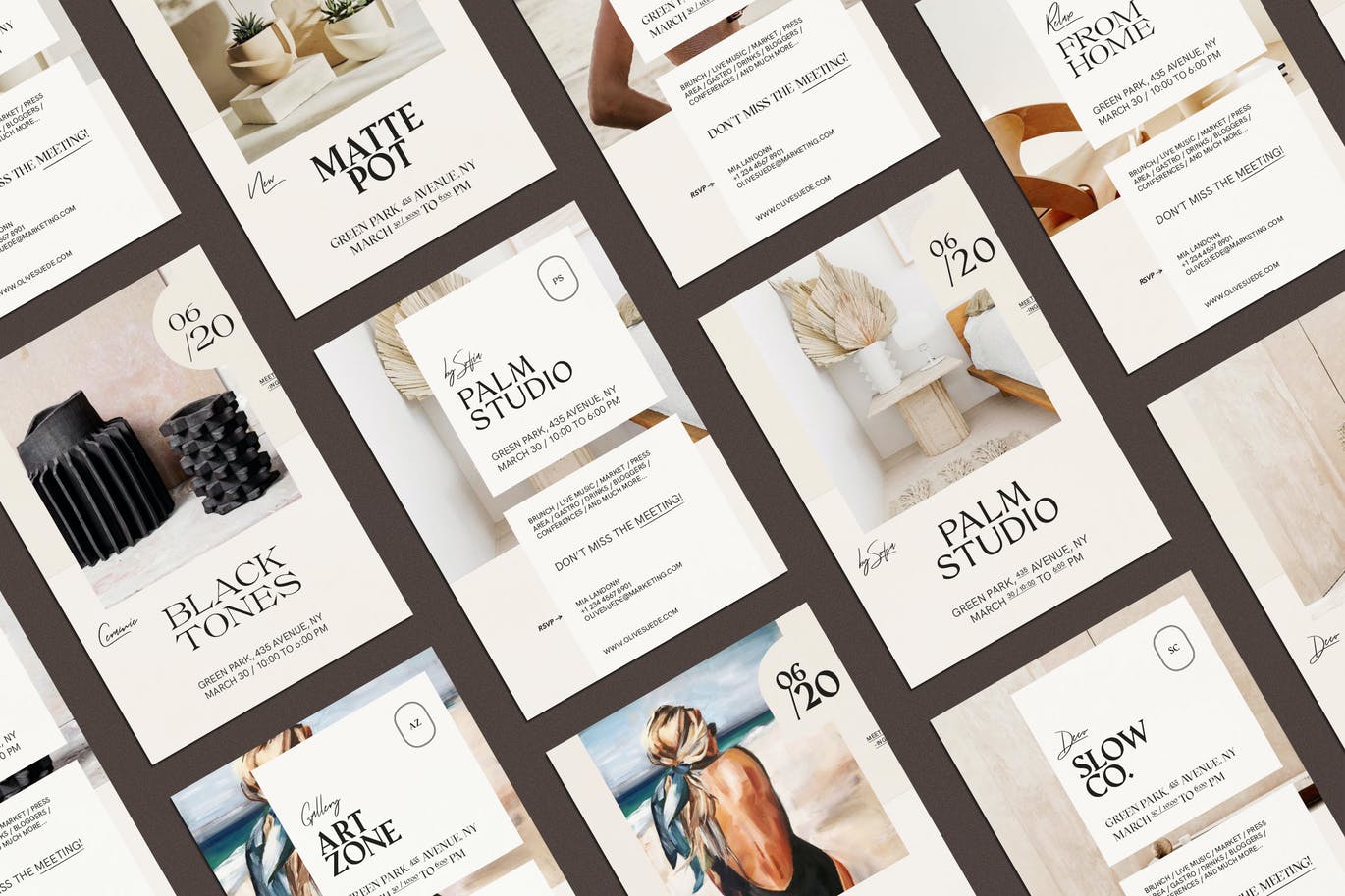 时尚高端优雅宣传单海报设计模板