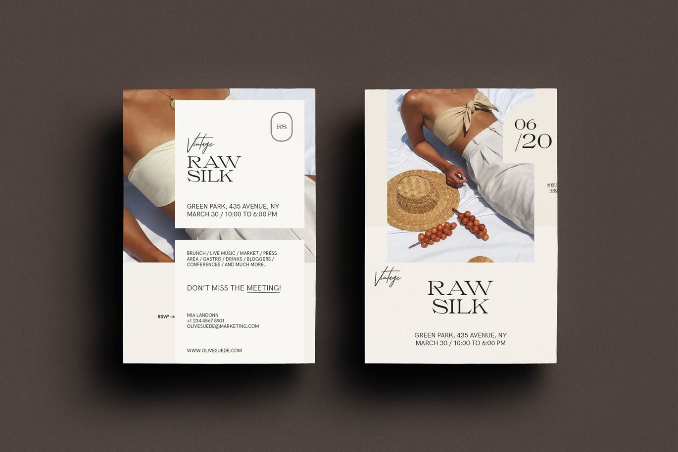 时尚高端优雅宣传单海报设计模板