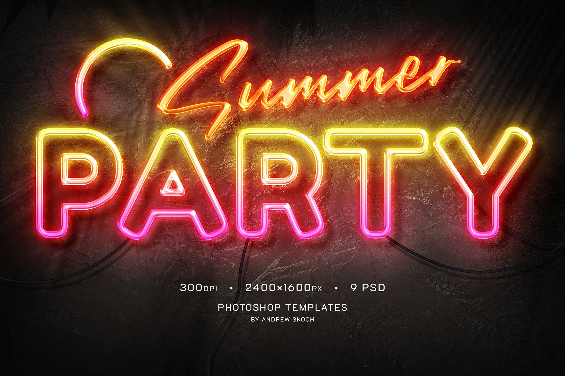 霓虹灯酷炫ps字体图层样式(psd)