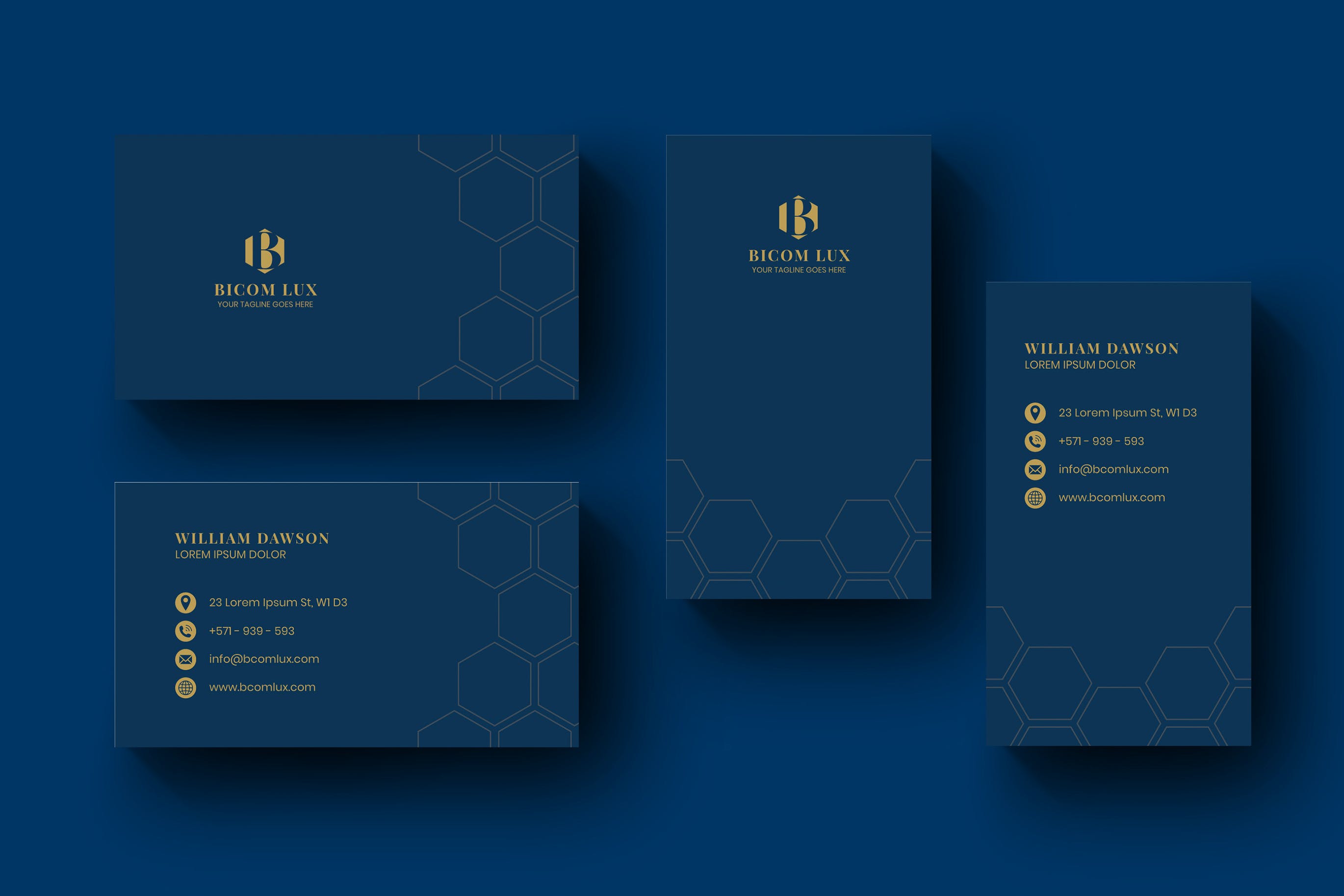 轻奢风的vi名片设计模板.ai素材下载