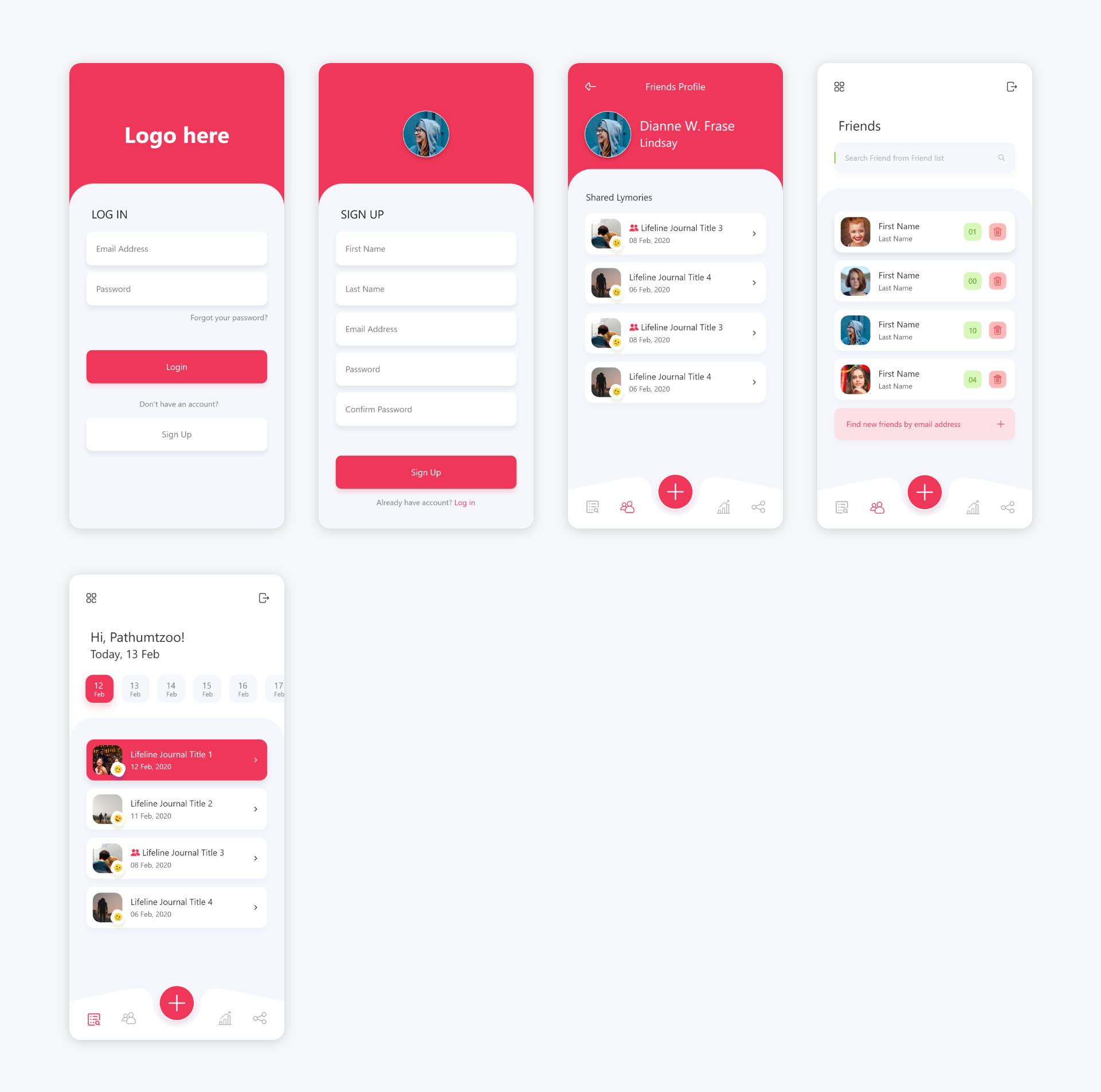 陌生交友社交网络约会应用app设计 adobe xd ui素材下载