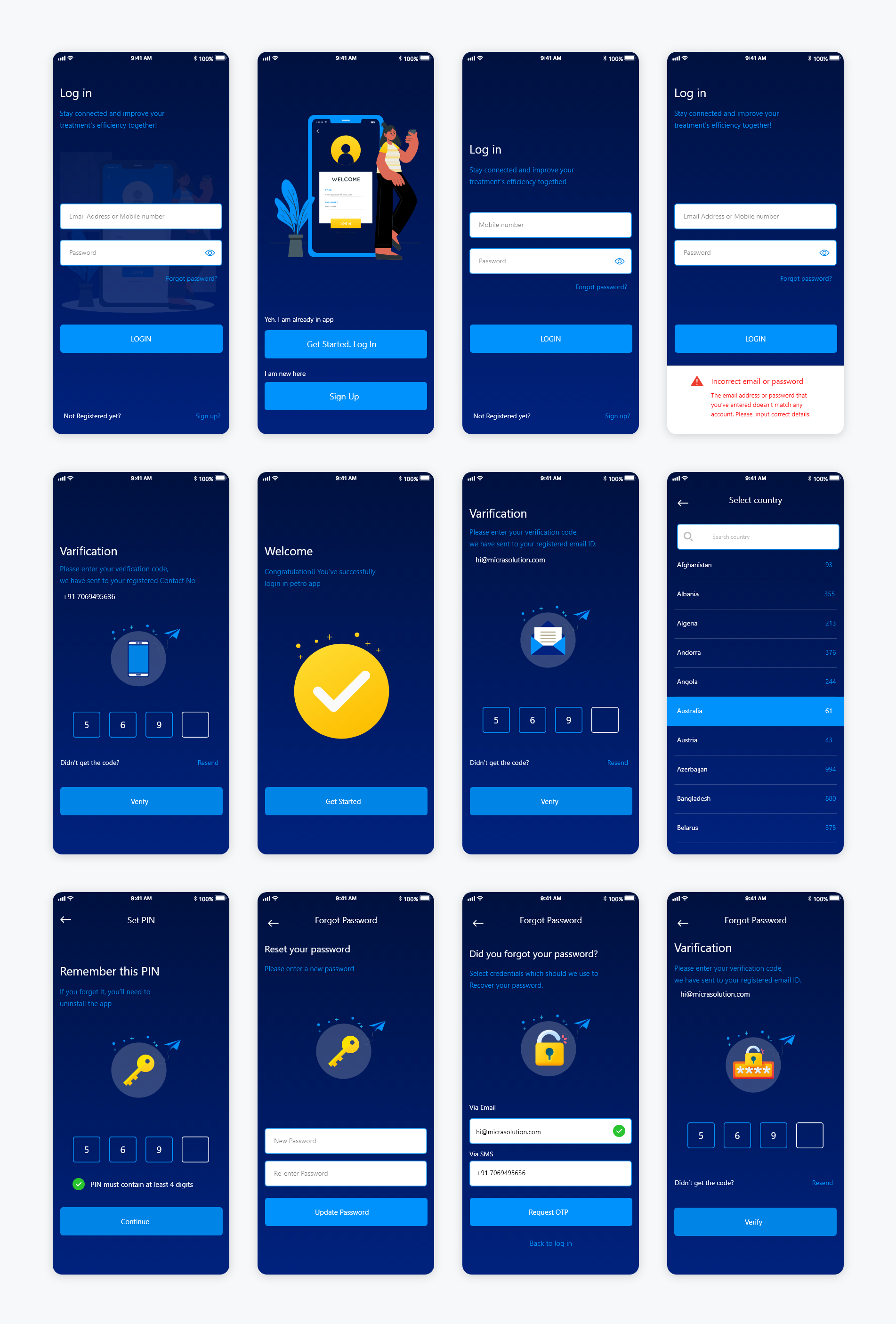 移动应用app用户登录/注册封面ui界面设计adobe xd素材下载