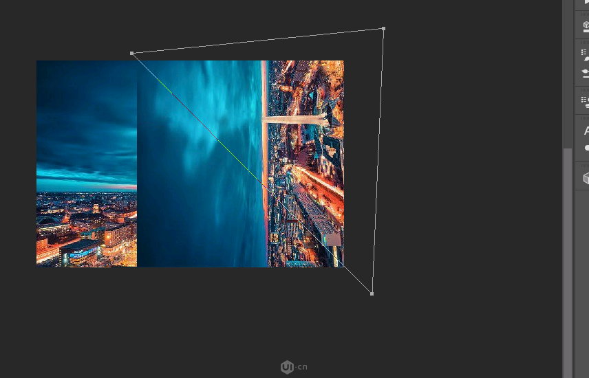 ps立体翻转效果.